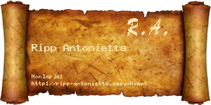 Ripp Antonietta névjegykártya